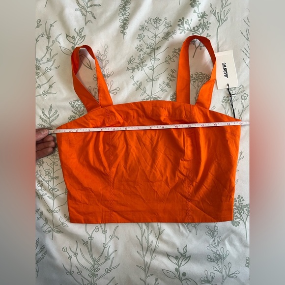 Jason Wu Cropped Orange Cotton-Blend Tank, size S, NWT! - Picture 8 of 9
